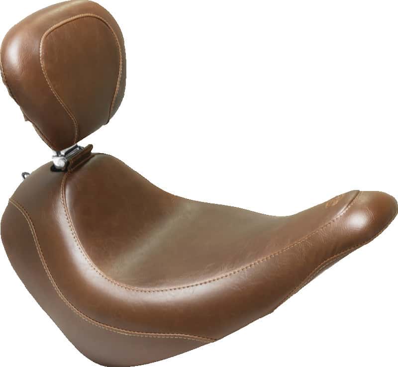 Mustang Motorcycle — Mustang Harley Low Medallion Style Sissy Bar Pad (7.5 inch x 9 inch) w/Studs- Black - view 2