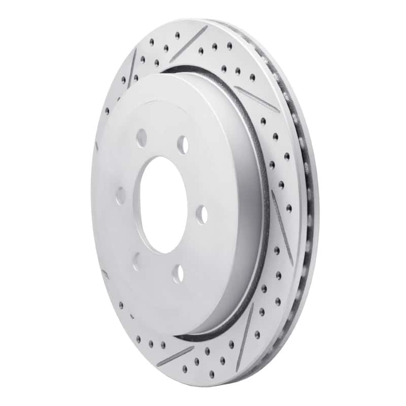 R1 Concepts — R1 07-17 Ford Expedition Rear Left Drilled & Slotted Geo-Carbon Rotor - view 2
