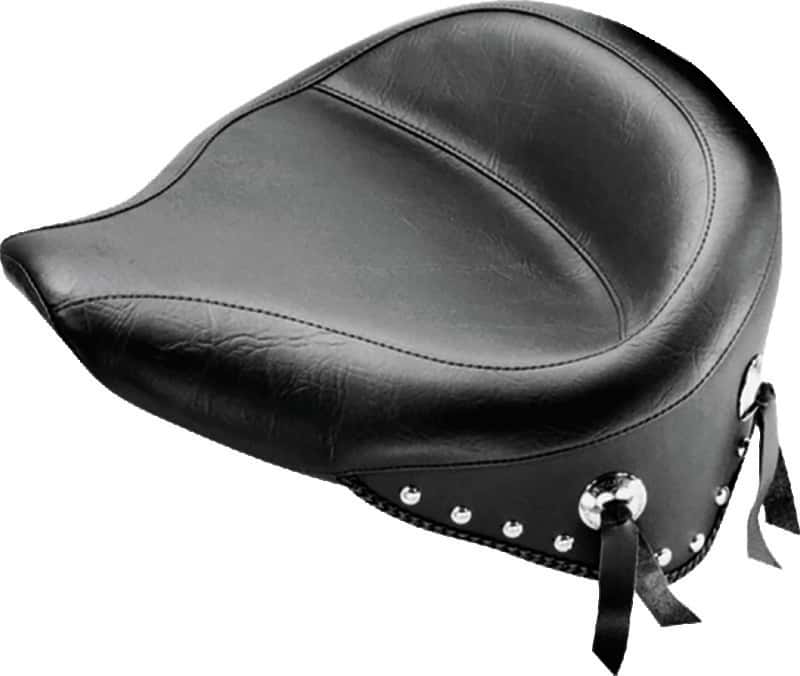 Mustang Motorcycle — Mustang 00-15 Harley Softail Standard Rear Tire Wide Touring Solo Seat w/Studs - Black - view 1