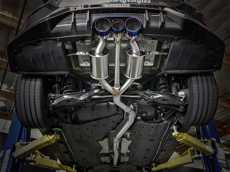 aFe — aFe Takeda 3in 304 SS Cat-Back Exhaust w/ Blue Flame Tips 2017+ Honda Civic Type R I4 2.0L (t)
Cat-Back Exhaust - view 6