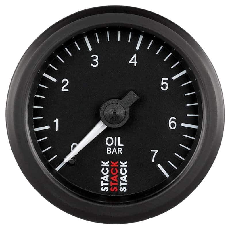 AutoMeter — Autometer Stack Instruments 52mm 0-7 BAR M10 (M) Mechanical Oil Pressure Gauge - Black
Ga OilP Mech Bk 7Bar - view 1