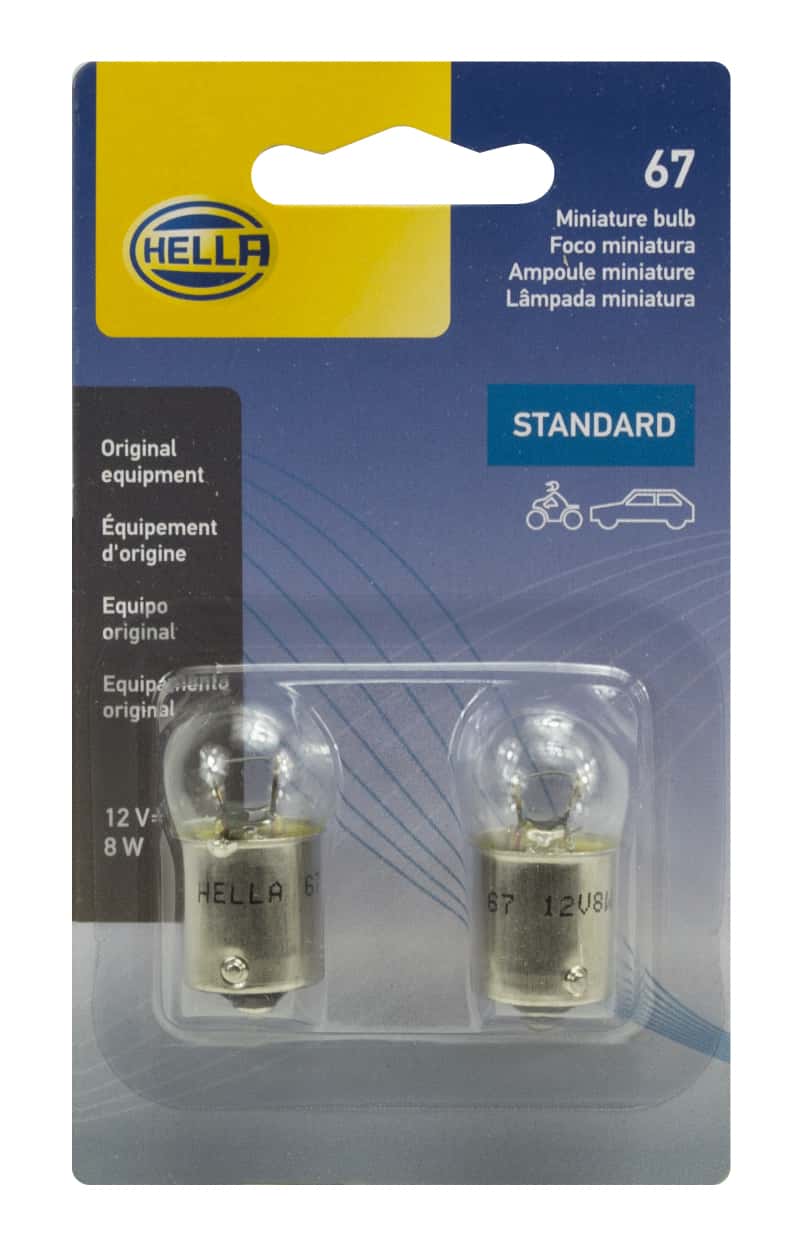 Hella — Hella Bulb 67 12V 8W 4Cp Ba15S G6 (2)
67TB Incan Bulb - view 4