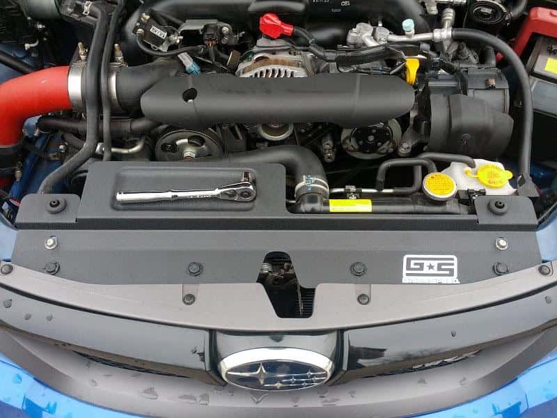 GrimmSpeed — GrimmSpeed 05-09 Subaru Legacy/Outback Radiator Shroud w/Tool Tray - Textured Black - view 5
