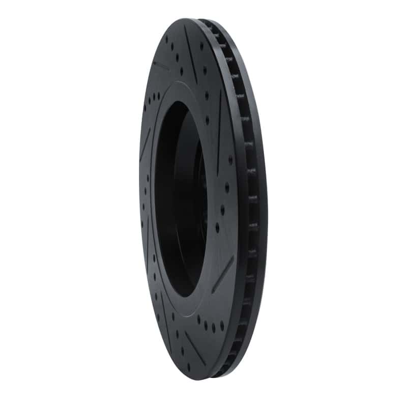 R1 Concepts — R1 15-25 Volkswagen GTI Rear Left Drilled & Slotted Black Brake Rotor
R1 Brake Rotor Drill - view 4