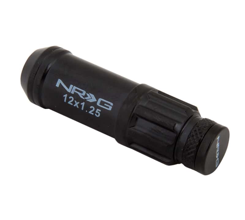 NRG — NRG 700 Series M12 X 1.25 Steel Lug Nut w/Dust Cap Cover Set 21 Pc w/Locks & Lock Socket - Black - view 6