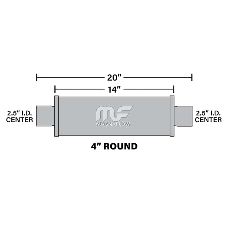 Magnaflow — MagnaFlow Muffler Mag SS 14X4X4 2.5X2.5
Straight Through - view 32