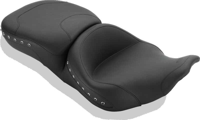 Mustang Motorcycle — Mustang 97-07 Harley Rd King, 06-07 Str Glide, 00-05 Eagle Touring 1PC Seat w/Studs - Black - view 2