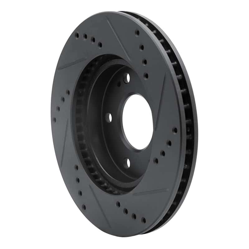 R1 Concepts — R1 00-24 Chrysler SEBRING Front Left Drilled & Slotted Black Brake Rotor
R1 Brake Rotor Drill - view 4