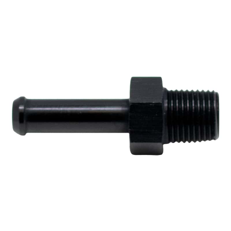 DeatschWerks — DeatschWerks 1/8in NPT Male Thread 1/4in Hose Barb - Anodized Matte Black
Lines & Fittings - view 1