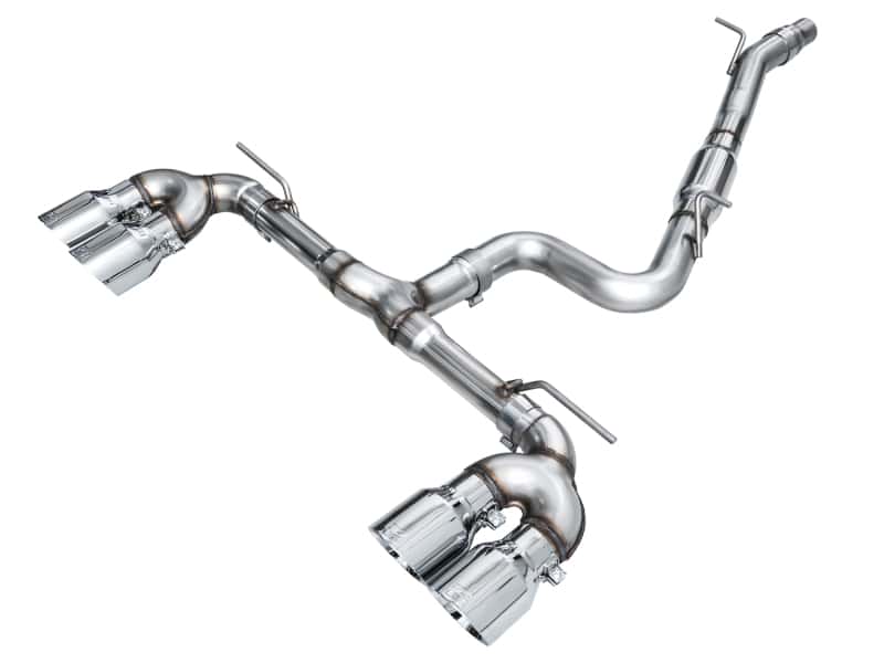 AWE Tuning — AWE MK8 Volkswagen Golf R 3in Track Edition Quad Exhaust - Chrome Silver Tips
Track Catback - view 1