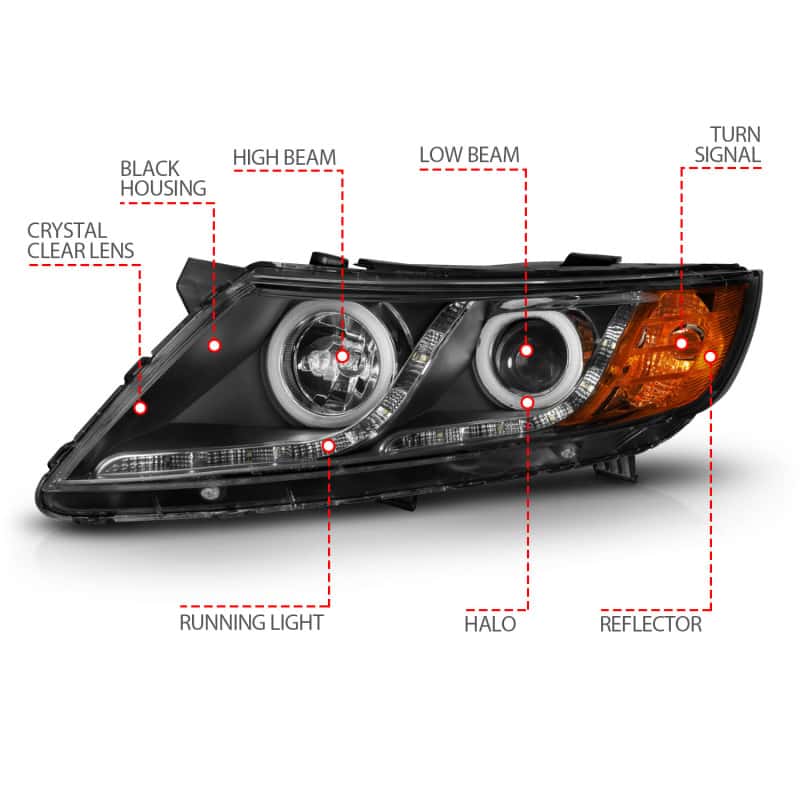 ANZO — ANZO 2011-2013 Kia Optima Projector Headlights w/ Halo Black (CCFL)
Head Light Set
HdLtSet - view 11