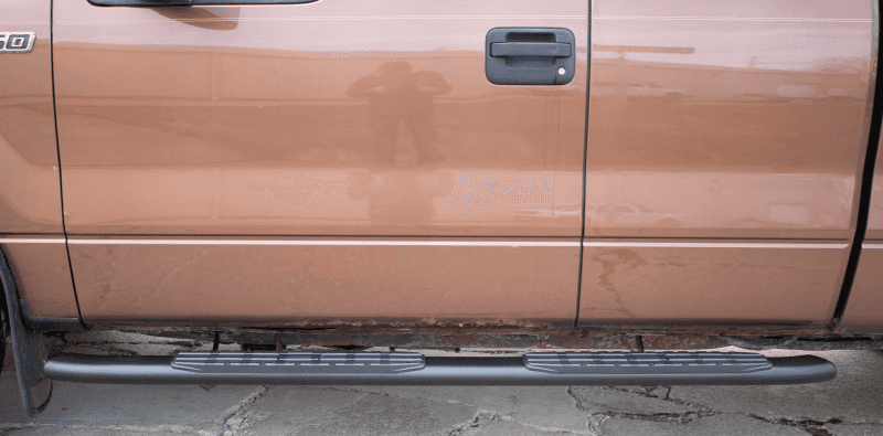Fishbone Offroad — Fishbone Offroad 09-14 Ford F150 Extended Super Cab Oval Side Steps - Black Textured - view 4