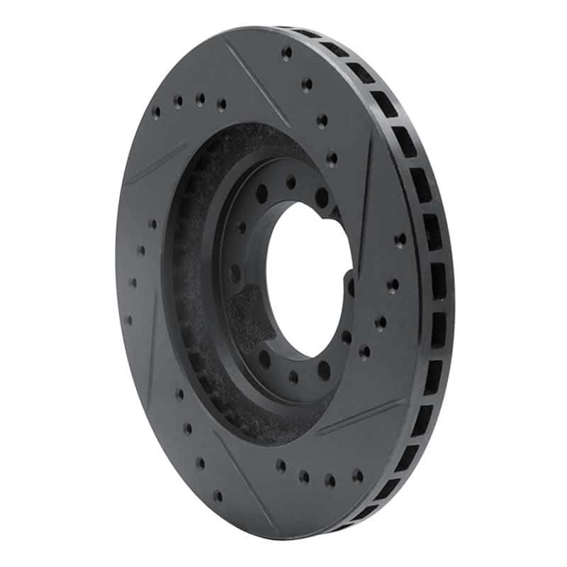 R1 Concepts — R1 90-04 Mitsubishi Montero Sport (USA/Canada) Front Left Drilled & Slotted Black Brake Rotor
R1 Brake Rotor Drill - view 4