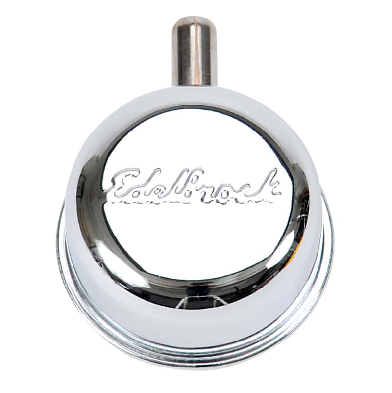 Edelbrock — Edelbrock Round Cap w/ Nipple
CHROME/PRO-FLO - view 3