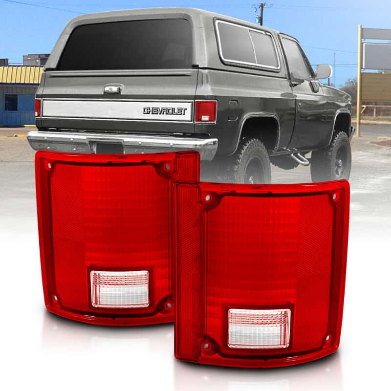 ANZO — ANZO 1978-1991 Chevy Blazer Taillight Red/Clear Lens w/o Chrome Trim Fleetside (OE Replacement)
Tail Light Set
TailLightSet - view 7