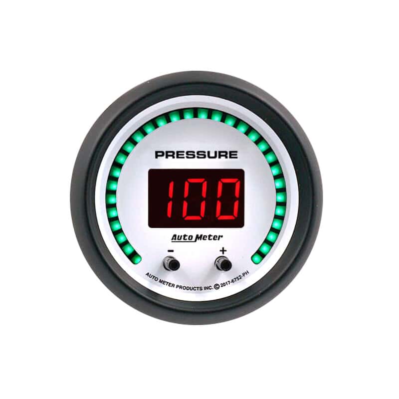 AutoMeter — Autometer 52.4mm White Switchable 0-1600 PSI/0-110 BAR Fluid Pressure Phantom Elite Digital Gauge - view 3