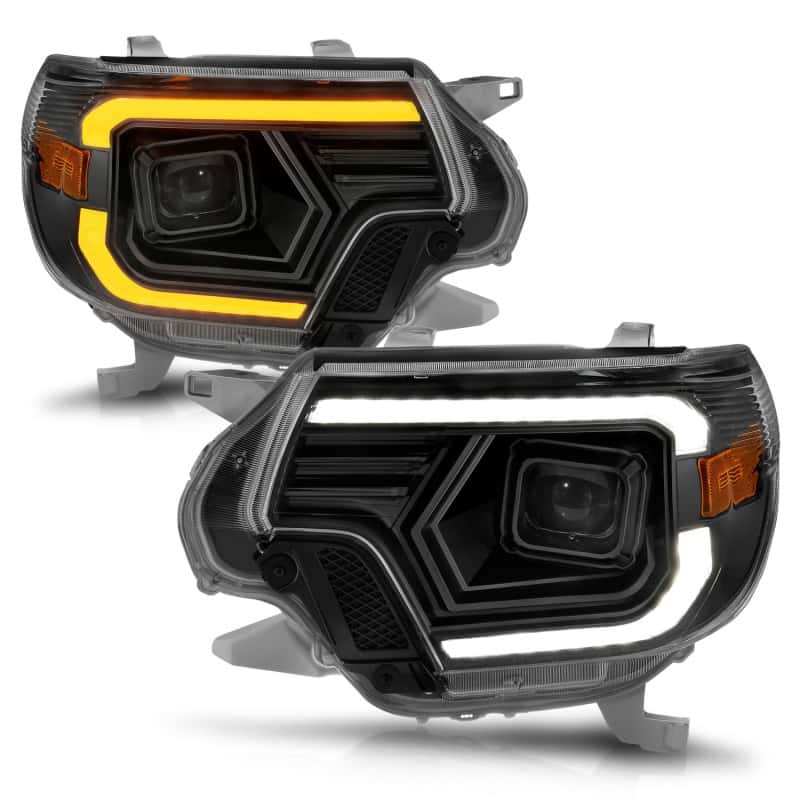 ANZO — ANZO 12-15 Toyota Tacoma Projector Headlights - w/ Light Bar Switchback Black Housing
Head Light Set
HdLtSet - view 3