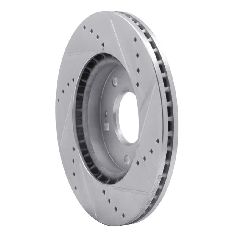 R1 Concepts — R1 11-25 Hyundai Veloster Front Left Drilled & Slotted Silver Brake Rotor
R1 Brake Rotor Drill - view 4