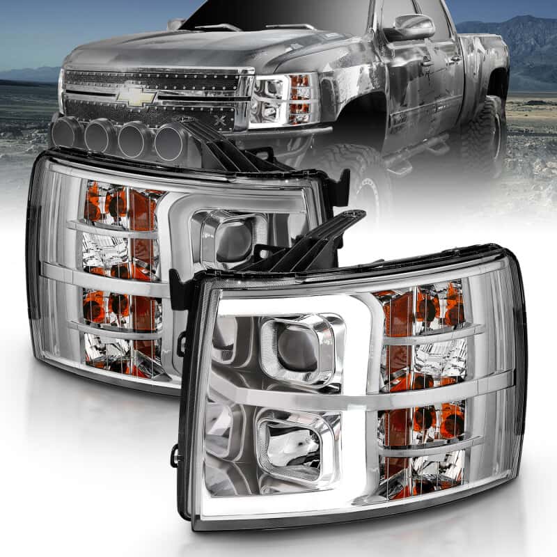 ANZO — ANZO 2007-2013 Chevy Silverado 1500 Projector Plank Style Chrome Amber
Head Light Set
HdLtSet - view 8