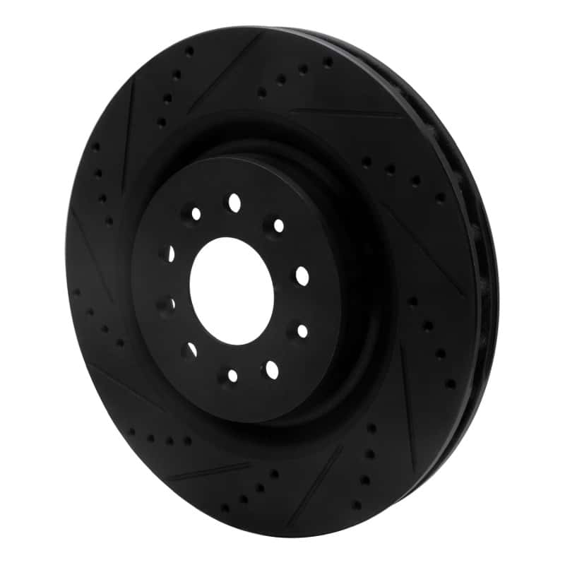 R1 Concepts — R1 00-06 Jaguar XKR Front Left Drilled & Slotted Black Brake Rotor
R1 Brake Rotor Drill - view 2