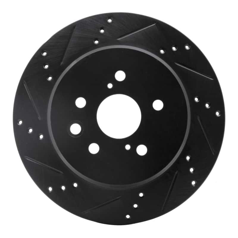 R1 Concepts — R1 06-20 Lexus GS300 Rear Left Drilled & Slotted Black Brake Rotor
R1 Brake Rotor Drill - view 1
