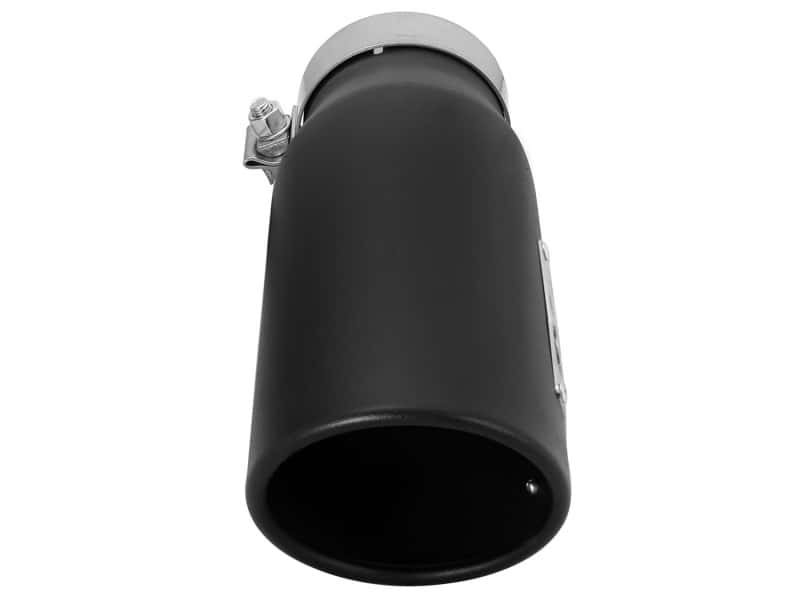 aFe — aFe MACHForce-XP 3.5in 409 Stainless Steel Exhaust Tip 3.5in x 4.5in Out x 12in L Clamp-On
Exhaust Tip Black - view 3