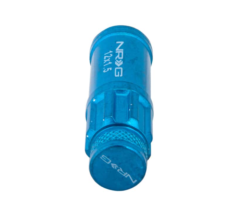 NRG — NRG 700 Series M12 X 1.5 Steel Lug Nut w/Dust Cap Cover Set 21 Pc w/Locks & Lock Socket - Blue - view 5