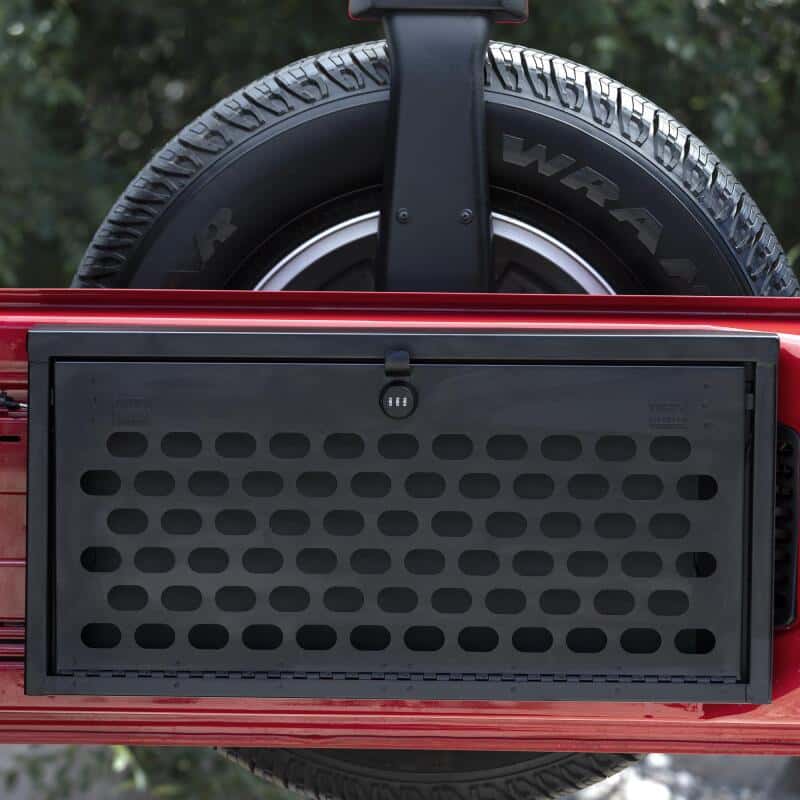 Tuffy Products — Tuffy Jeep Wrangler Molle Tailgate Lockbox W/ Combo Lock
Tailgate Lockbox - view 2