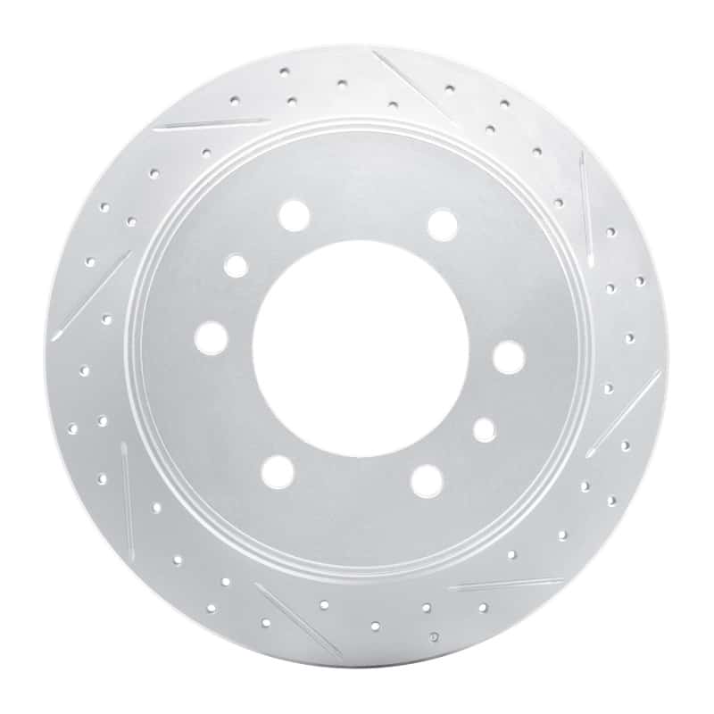 R1 Concepts — R1 06-10 Hummer H3T Rear Right Drilled & Slotted Geo-Carbon Rotor - view 1