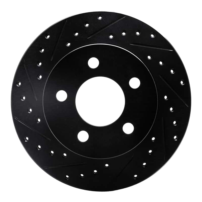 R1 Concepts — R1 90-99 Jeep Cherokee Front Left Drilled & Slotted Black Brake Rotor
R1 Brake Rotor Drill - view 1