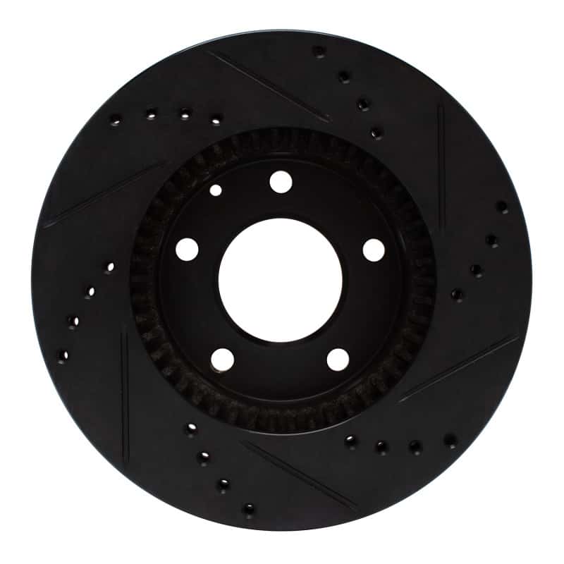 R1 Concepts — R1 95-06 Mazda Millenia Front Left Drilled & Slotted Black Brake Rotor
R1 Brake Rotor Drill - view 5
