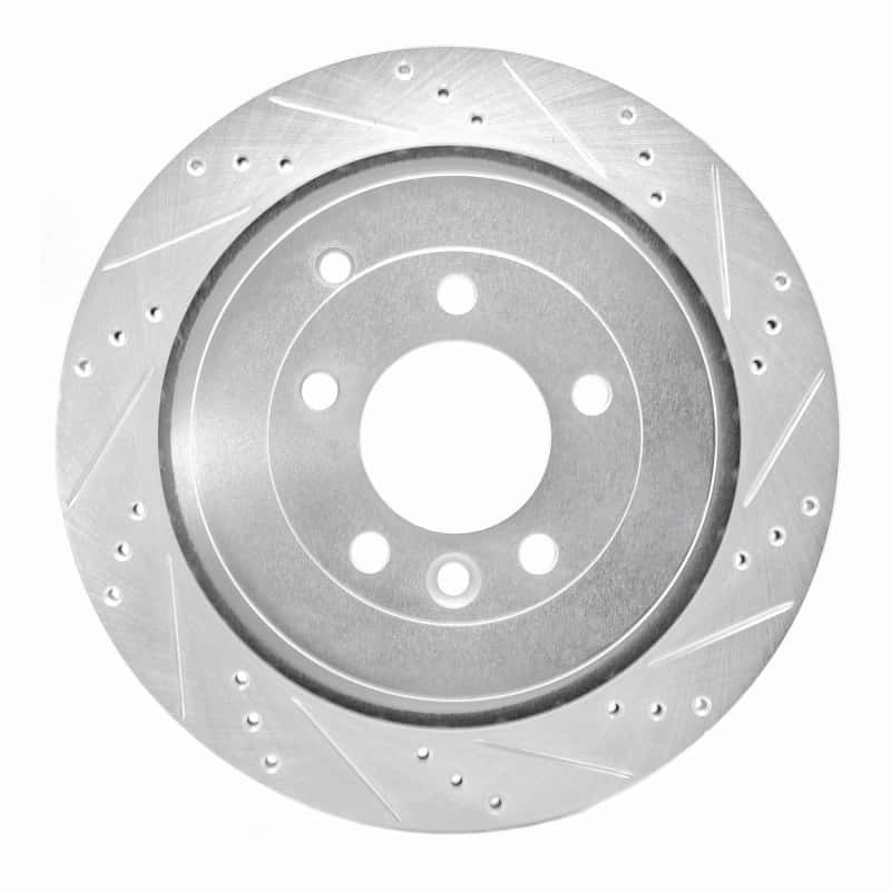 R1 Concepts — R1 05-16 Land Rover LR4 Rear Right Drilled & Slotted Silver Brake Rotor
R1 Brake Rotor Drill - view 1