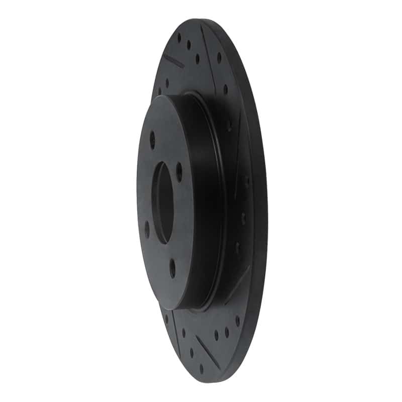R1 Concepts — R1 02-04 Ford Focus Rear Right Drilled & Slotted Black Brake Rotor
R1 Brake Rotor Drill - view 2