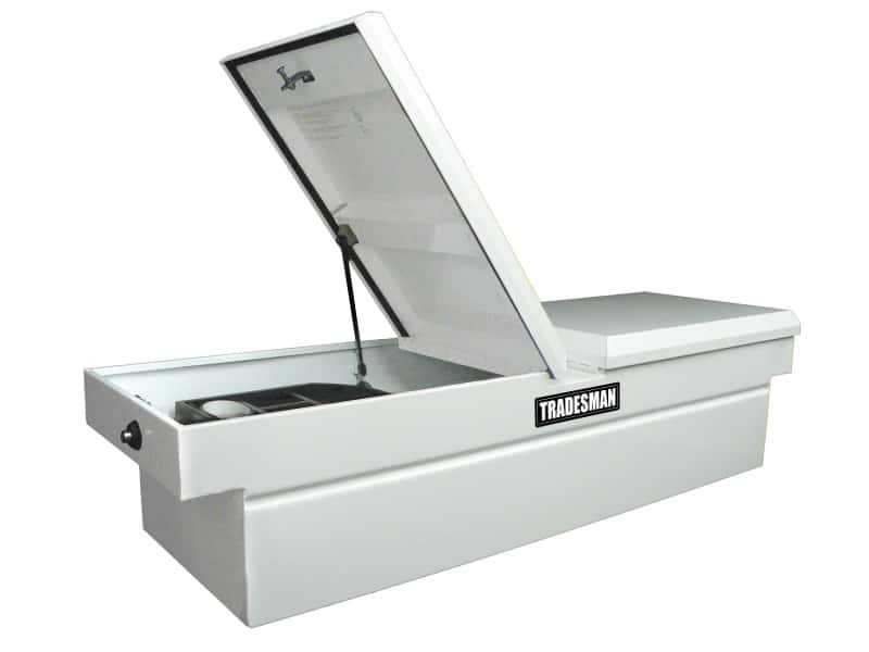 Tradesman — Tradesman Steel Cross Bed Truck Tool Box (70in.) - White - view 1