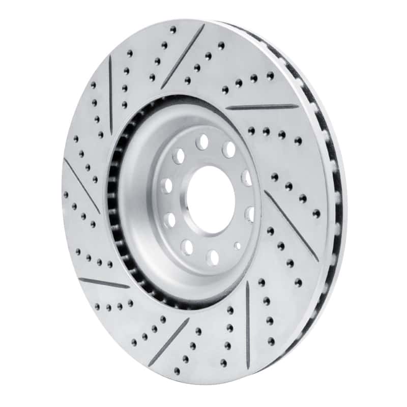 R1 Concepts — R1 12-25 Audi A3 Quattro Front Right Drilled & Slotted Geo-Carbon Rotor - view 4