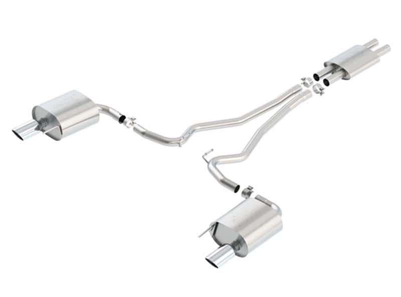 Borla — Borla ATAK Cat Back 15 Ford Mustang 3.7L V6 MT/AT 2.25in Pipe 4in Single Round Rolled Tips
Cat-Back System
ExhstSysKt - view 1