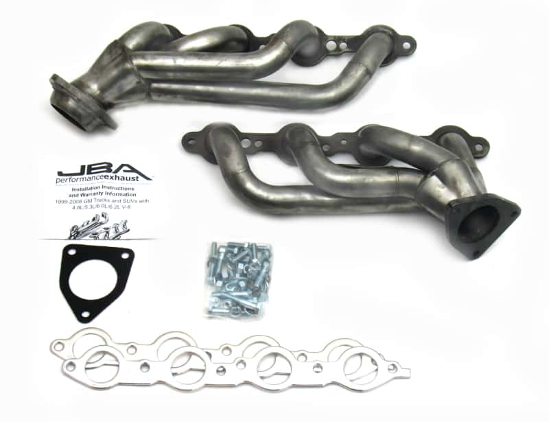 JBA — JBA 02-13 GM Truck 4.8L/5.3L LS Raw 409 Cat4Ward Header
Exhaust Header - view 1