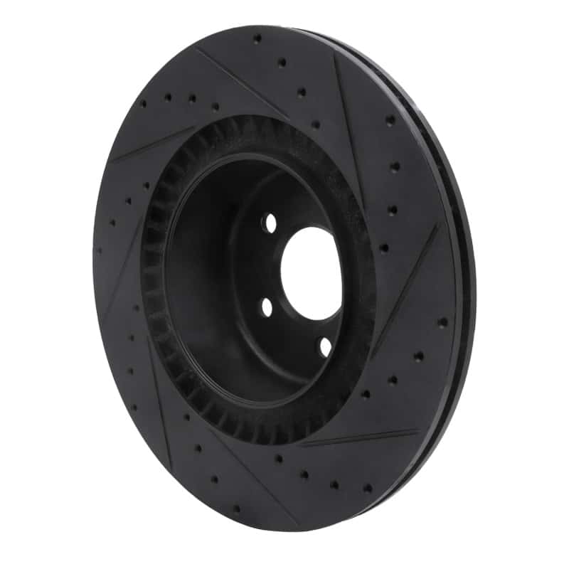 R1 Concepts — R1 10-14 BMW X5 Rear Left Drilled & Slotted Black Brake Rotor
R1 Brake Rotor Drill - view 4