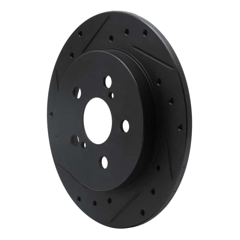 R1 Concepts — R1 09-24 Lexus CT200H Rear Left Drilled & Slotted Black Brake Rotor
R1 Brake Rotor Drill - view 2