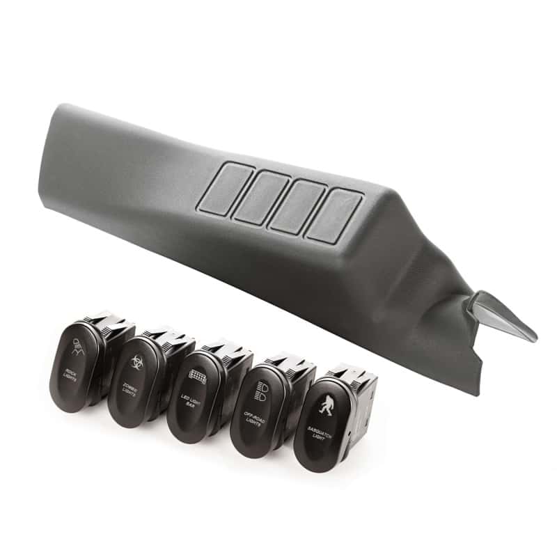Rugged Ridge — Rugged Ridge Etched A-Pillar 4 Switch Pod Kit LHD 11-18 JK
RkrSwitchandCoverSet
OFFROAD_INTERIOR - view 2
