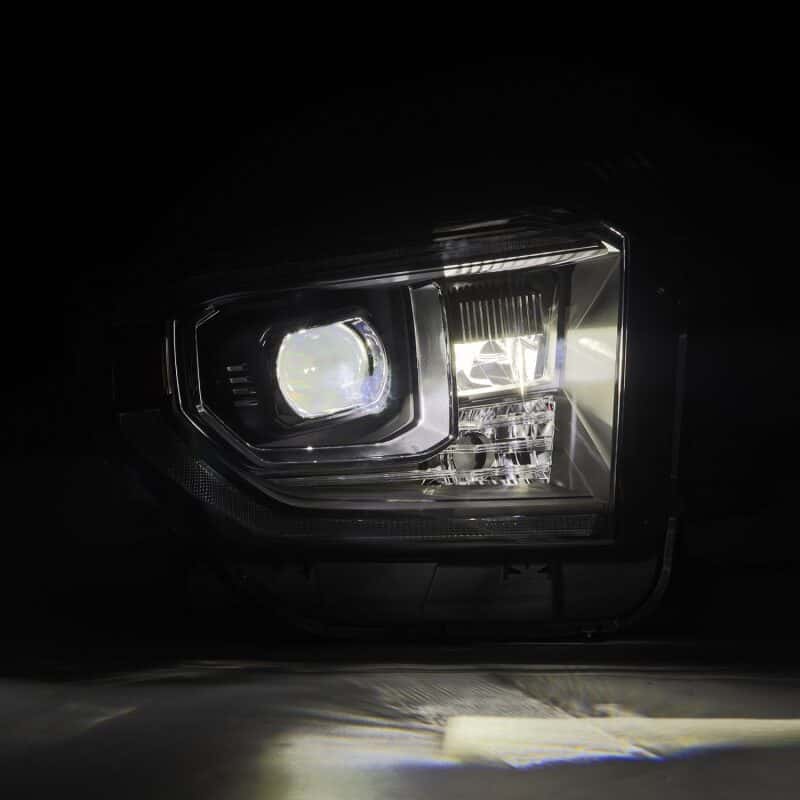 AlphaRex — AlphaRex 14-21 Toyota Tundra LUXX-Series LED Proj Headlights Blk w/Actv Light & Seq. Sig + DRL
Projector Headlights - view 5