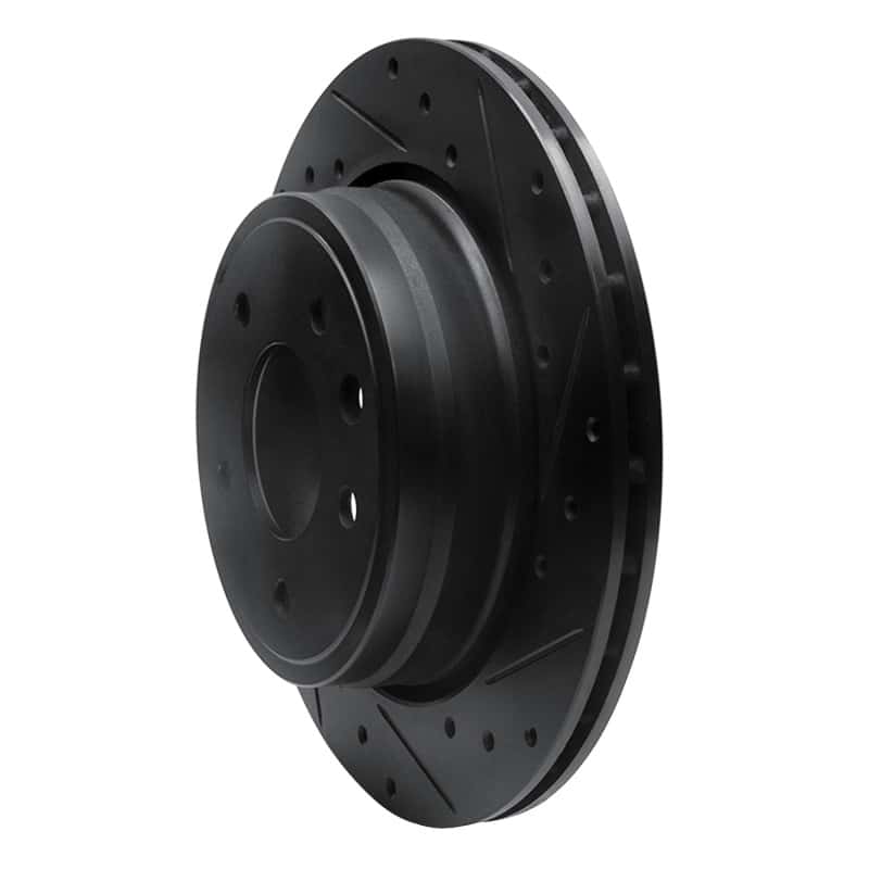 R1 Concepts — R1 95-06 Jaguar XJR Rear Right Drilled & Slotted Black Brake Rotor
R1 Brake Rotor Drill - view 2