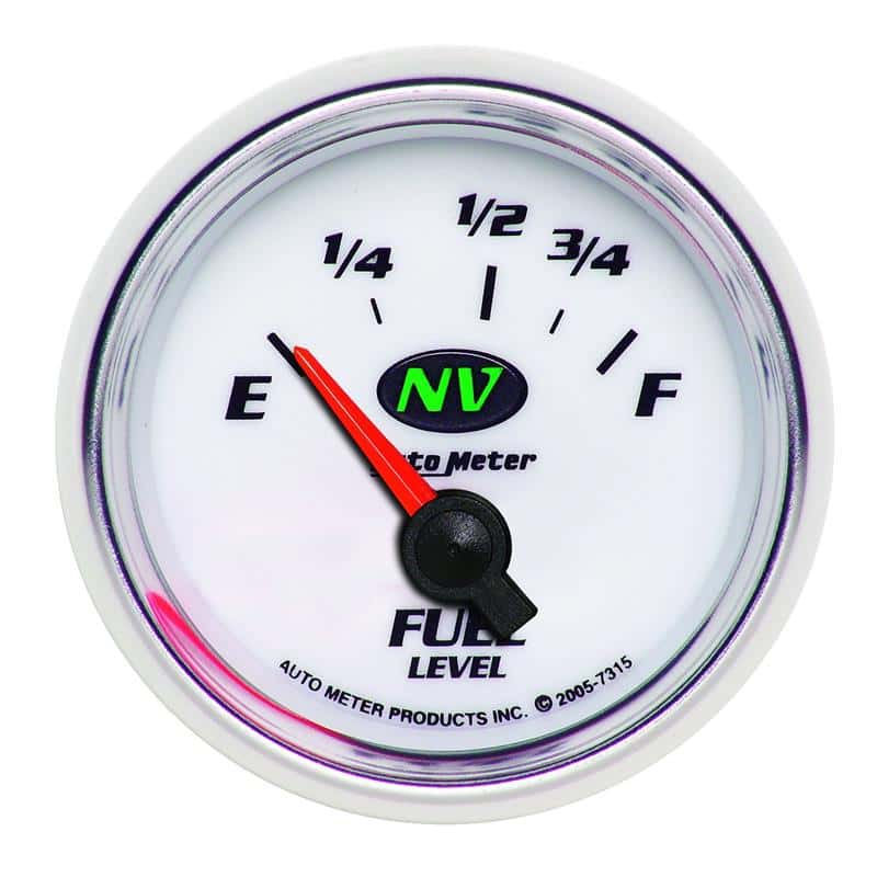 AutoMeter — AutoMeter Gauge Fuel Level 2-1/16in. 73 Ohm(e) to 10 Ohm(f) Elec NV
2-1/16" FUEL LEVEL, - view 2