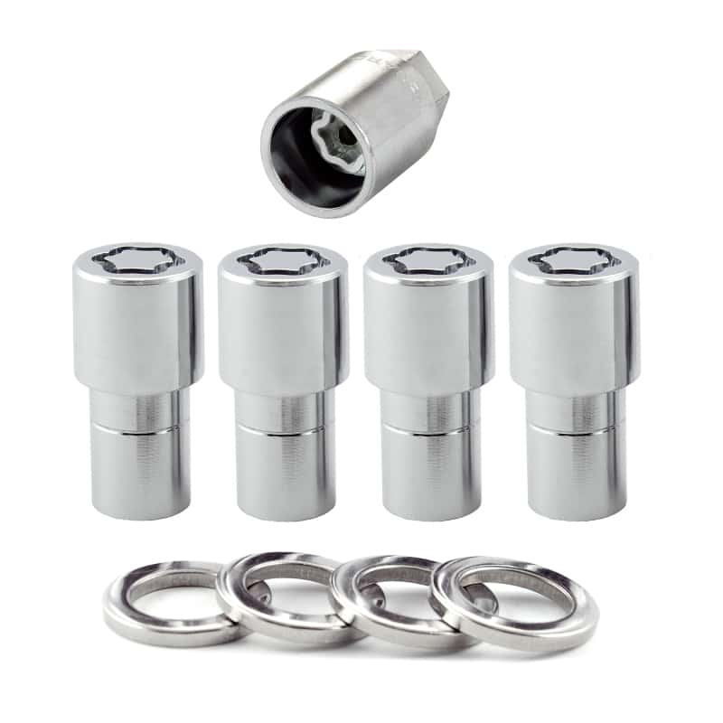 McGard — McGard Wheel Lock Nut Set - 4pk. (Long Shank Seat) M12X1.5 / 13/16 Hex / 1.75in. Length - Chrome - view 1