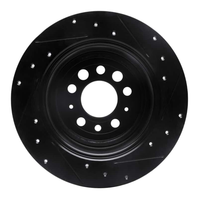 R1 Concepts — R1 67-74 Volvo 142 Rear Left Drilled & Slotted Black Brake Rotor
R1 Brake Rotor Drill - view 5