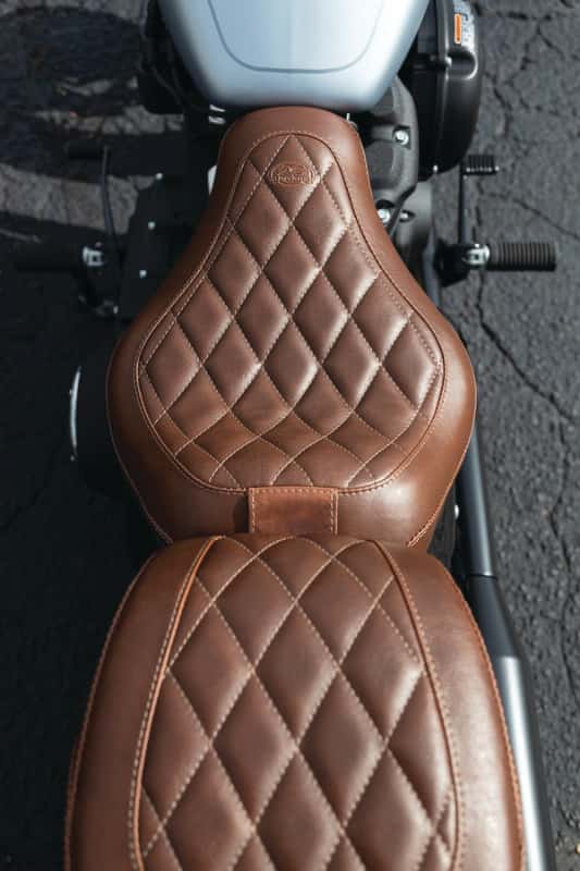 Mustang Motorcycle — Mustang Harley Medallion Style Sissy Bar Pad Regal (6.5 inch x 11 inch) - Black - view 2