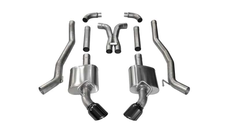 CORSA Performance — Corsa 2011-2015 Chevrolet Camaro SS 6.2L V8 Manual Black Xtreme 3in Cat-Back
Exhaust - view 1