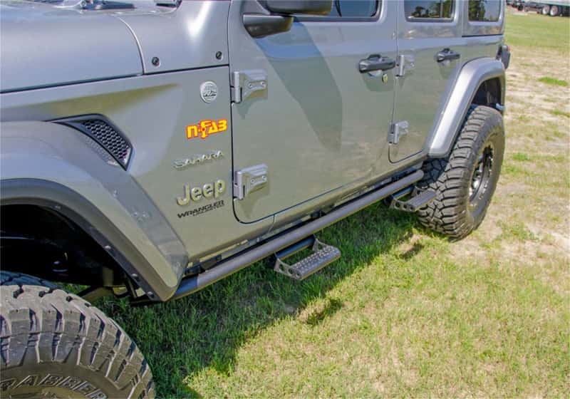 N-Fab — N-Fab RKR Rails 2018 Jeep Wrangler JL 4 Door Dab Length - Gloss Black - 1.75in
RKRStp 18-24 JL 4Dr - view 6