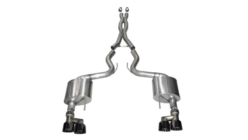 CORSA Performance — Corsa 2015-2017 Ford Mustang GT 5.0 3in Cat Back Exhaust Black Quad Tips (Xtreme)
Exhaust - view 3