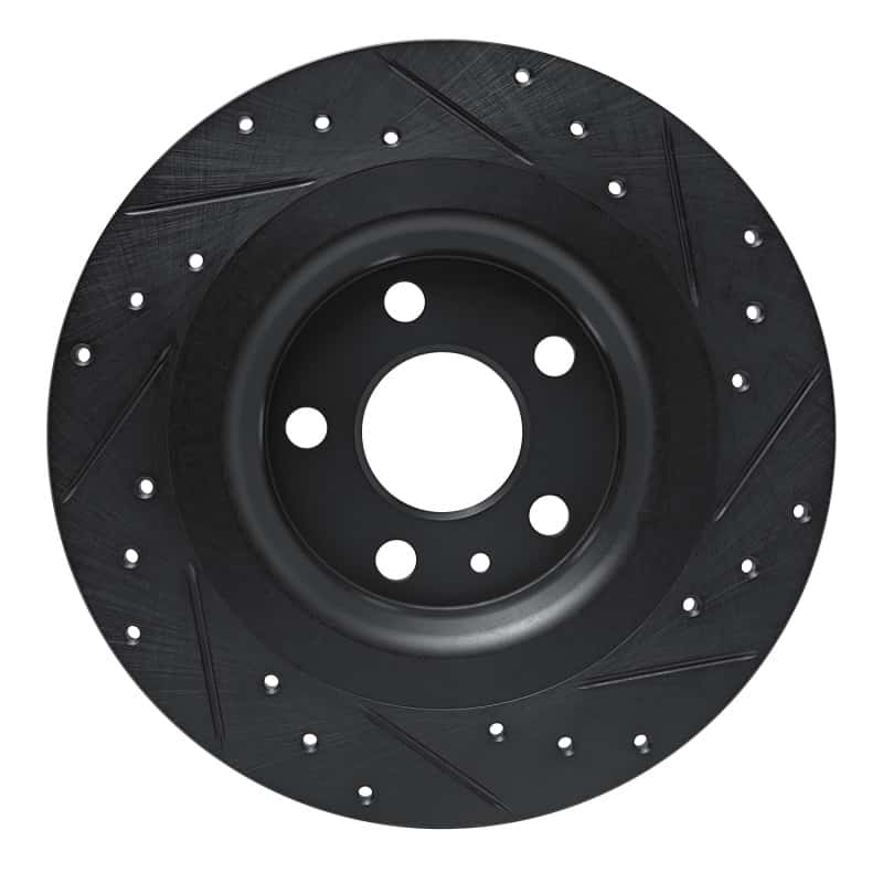 R1 Concepts — R1 -25 Volvo XC40 Rear Left Drilled & Slotted Black Brake Rotor
R1 Brake Rotor Drill - view 5